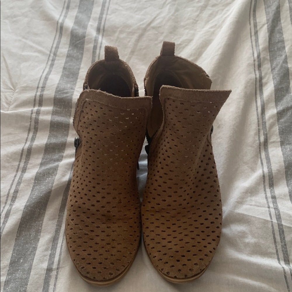 Lucky brand Perforated Brown Ankle Boots